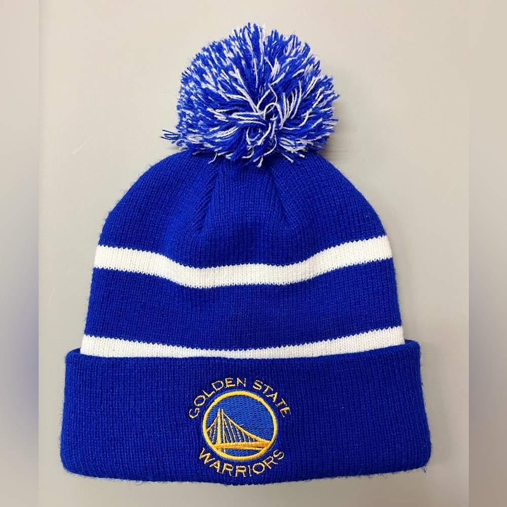 Golden State Warriors Pom Knit Beanie (NWOT)